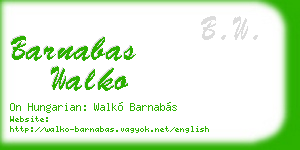 barnabas walko business card